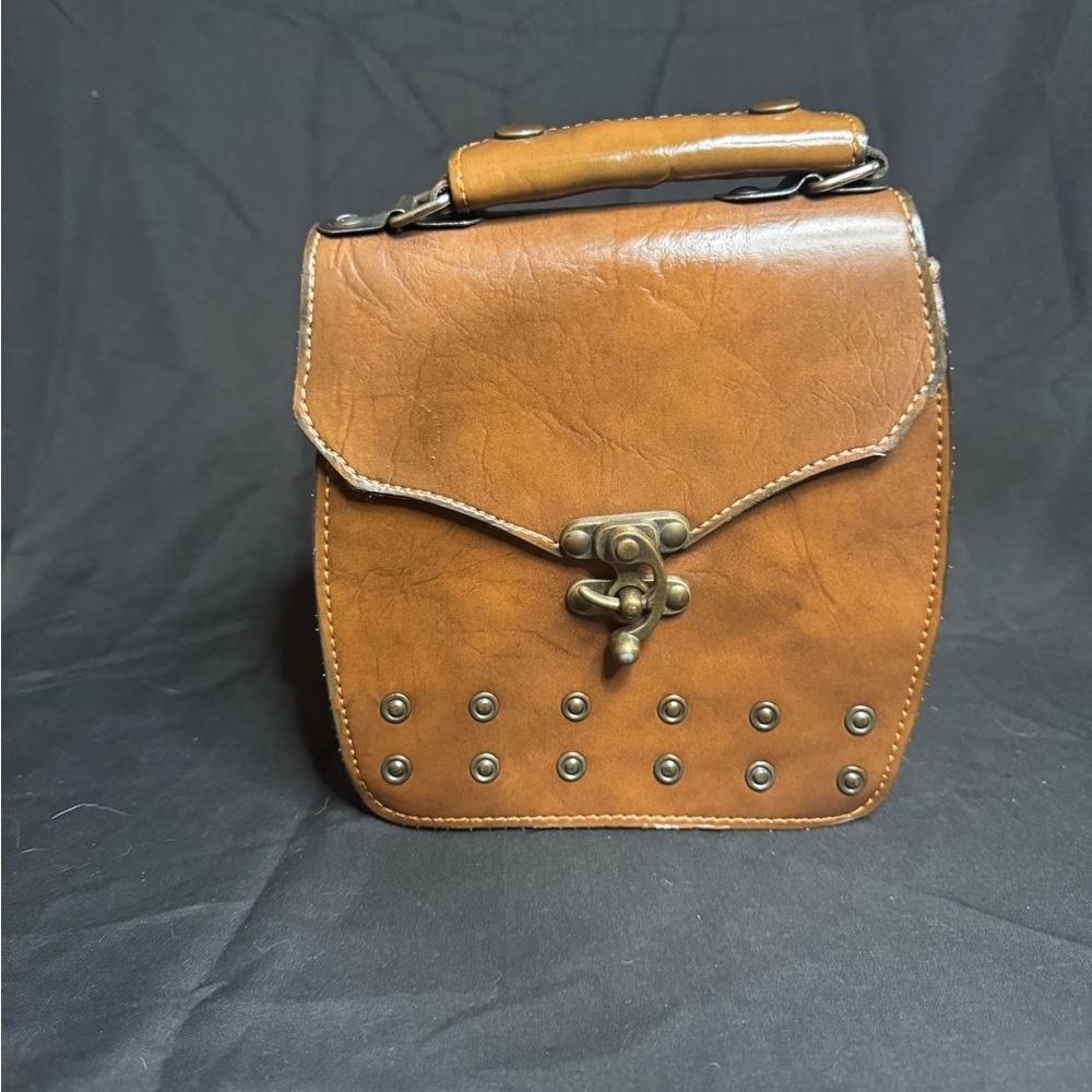 Brown vintage Leather handbag Bag - Picture 9 of 9